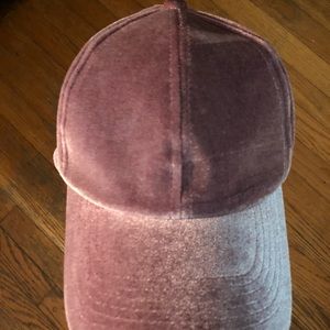 Purple velvet baseball cap